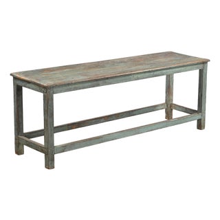 Vintage Indian Teakwood Bench For Sale