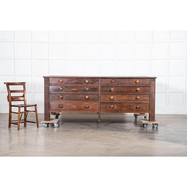 Large 19th Century English Pine Double Sided Work Table, 1890 For Sale - Image 4 of 18
