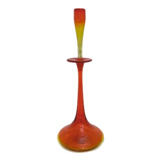 Vintage Blenko Shot Glass Amberina Decanter For Sale