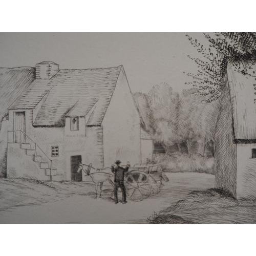 Jean-Emile Laboureur, The Blacksmith's House, Original Signed Etching For Sale - Image 5 of 9