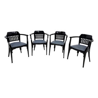 Antique Vienna Secession No. 714 Armchairs by Gustav Siegel for Jacob & Josef Kohn, 1890s, Set of 4 For Sale