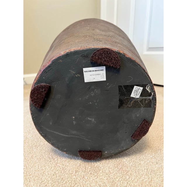 Brown Extra Large 36” Vessel “Montaage” Brand Terracotta Floor Vase in Umbria Plum Glaze For Sale - Image 8 of 10
