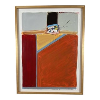 1982 Acrylic on Paper "Top Hat No. 36" For Sale