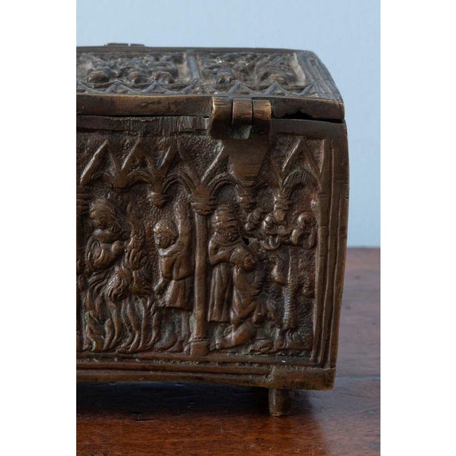 Gothic Revival Bronze Casket Box, 1880 For Sale - Image 10 of 12