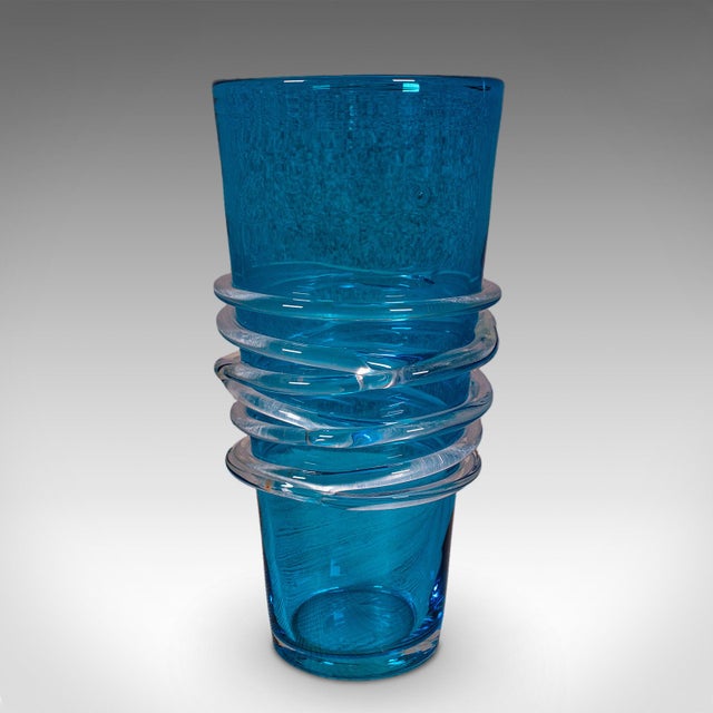 This is a vintage Murano display vase. An Italian, art glass flower sleeve, dating to the late 20th century, circa 1970....