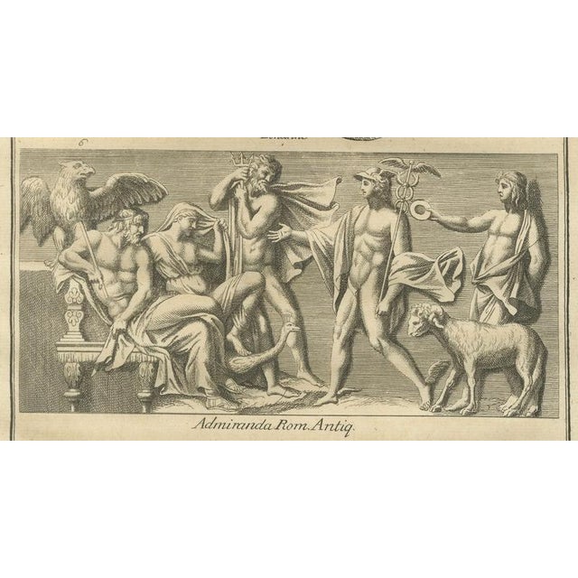 Paper After Bernard de Montfaucon, Roman Sculptures & Portrait Heads, Composite Antiquities Plate, 1721, Engraving For Sale - Image 7 of 18