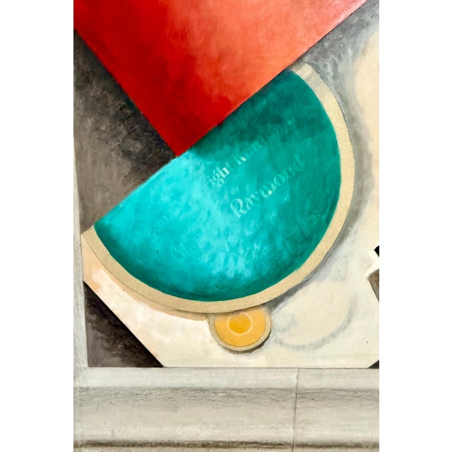 Cecil Touchon, Mixed Media Abstract Trompe L'oeil Collage Oil Painting Cecil Touchon Texas Art, 1995 For Sale - Image 9 of 13