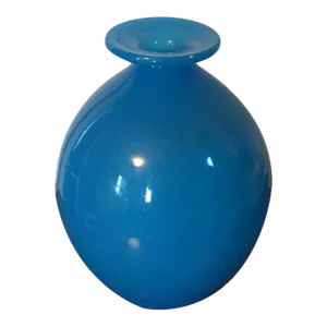 Antique 19th Century French Blue Opaline Glass Vase or Urn