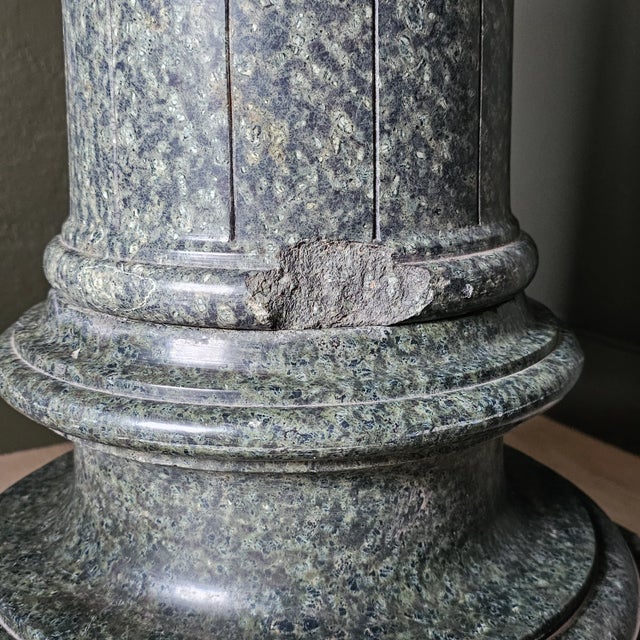 Late 19th C Green Marble Pedestal For Sale - Image 4 of 5