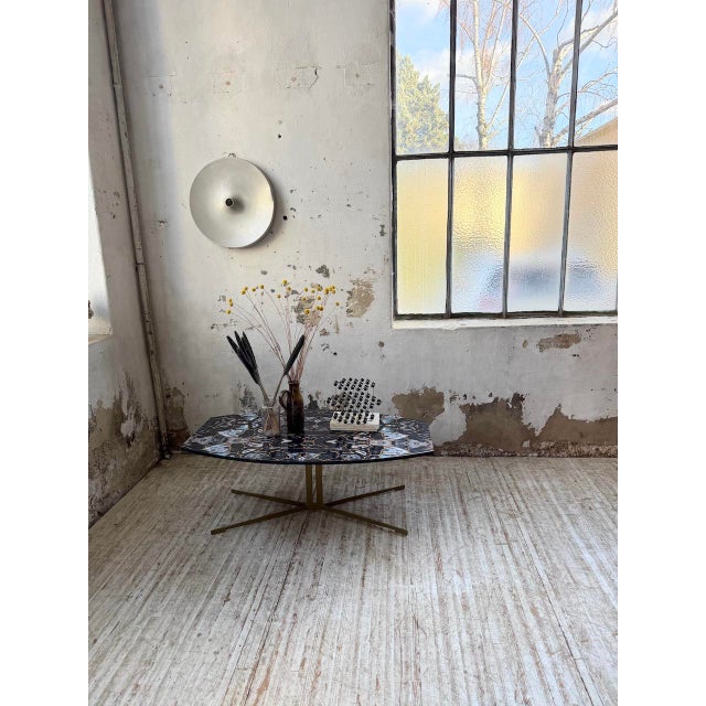 Coffee Table with Agate Stone Effect, 1990s For Sale - Image 3 of 18