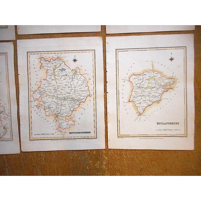 Early 19th Century Set of 16 Authentic Antique Engraved Maps-Counties of England-1831 For Sale - Image 5 of 8