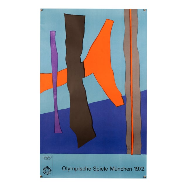 Olympia Poster by Fritz Winter, 1972 For Sale