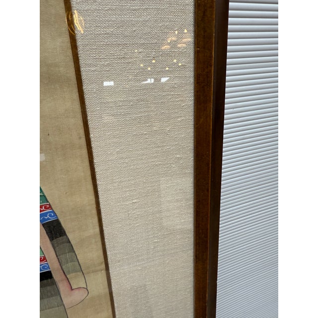 Early 20th Century Chinese Ancestral Portraits on Silk, Set of Two For Sale - Image 5 of 12