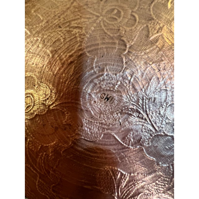 Copper Early 20th Century Mixed Metal Scholar’s Stone Lotus Tray - Styled After Tony Duquette & James Mont For Sale - Image 8 of 12