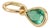 Minimalist 14k Gold Charm Fine Jewerlry Peardrop Emerald Pendant for Her For Sale