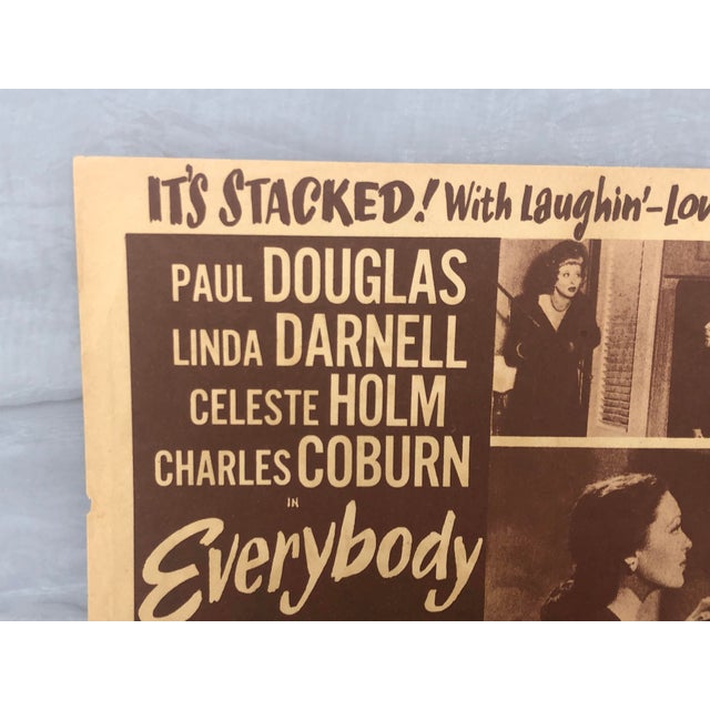 1940s Vintage Hollywood Movie Poster Advertising Flyer For Sale - Image 5 of 10