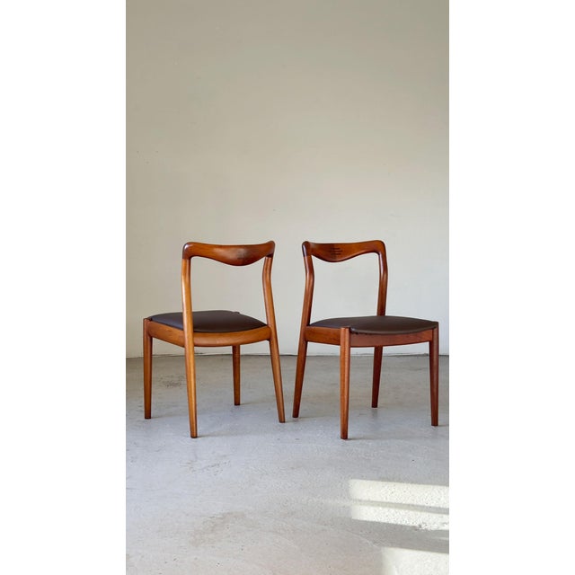Teak Dining Chairs with Rosewood Joint Detail attributed to H.W. Klein for Bramin, 1960s, Set of 6 For Sale - Image 13 of 18