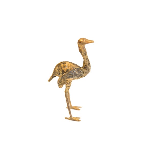 Bronze Vintage African Light Patina Bronze Ostrich For Sale - Image 8 of 8