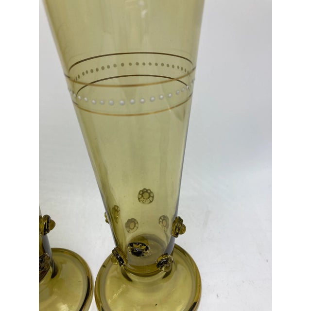 1970s Pair of Murano Champagne Glasses For Sale - Image 5 of 8