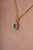 Contemporary Vintage Inspired Emerald & Diamond Halo Sunburst Pendant in 14k Yellow Gold For Sale - Image 3 of 16