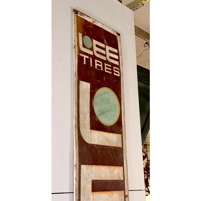 Traditional Reclaimed Lee Tires Marty Supreme Movie Prop Sign For Sale - Image 3 of 12