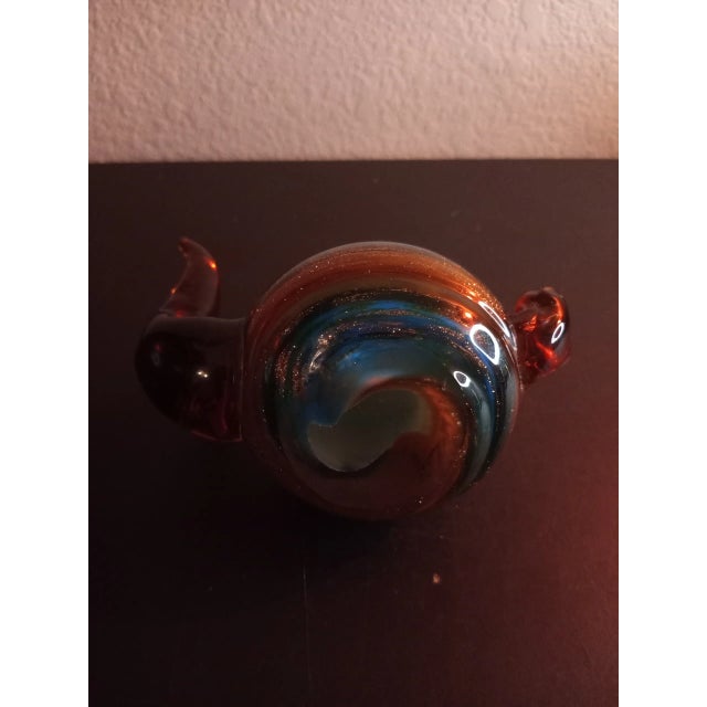 1980s 1980s Multicolor Art Glass Snail Figurine For Sale - Image 5 of 8