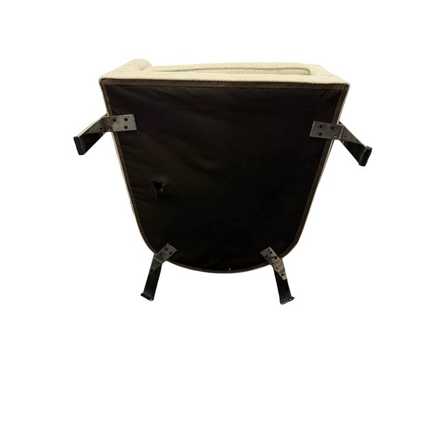 Mitchell Gold + Bob Williams Curved Barrel Lounge Chairs With Chrome Frame Set of 2 For Sale In Chicago - Image 6 of 12