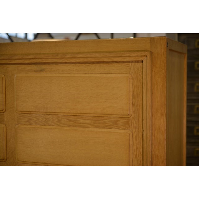 Brown Oak Wardrobe by Guillerme and Chambron, 1950s For Sale - Image 8 of 14