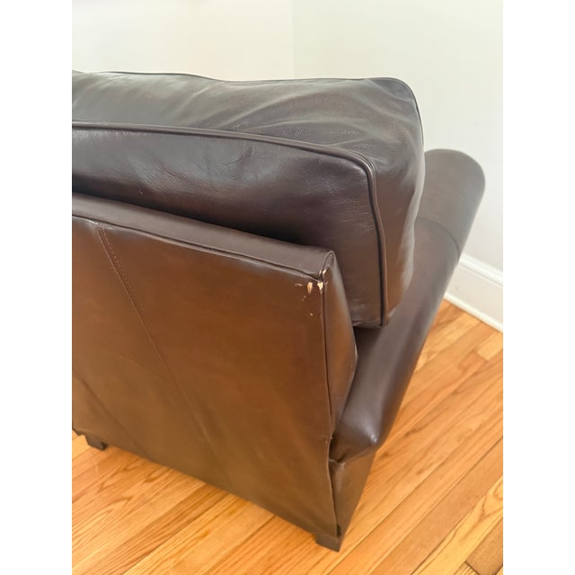 Coffee 1990s Bernhardt Leather Recliner Club Chair For Sale - Image 8 of 14