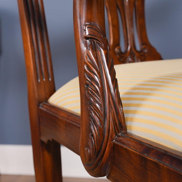 Wood Niagara Furniture Philadelphia Chippendale Chairs, Set of 10 For Sale - Image 7 of 14