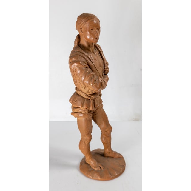 Fred Press Mid-Century Redware or Terra Cotta Figure by Fred Press, Attributed to Vivian Ellis For Sale - Image 4 of 10