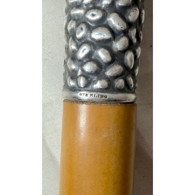 Antique 19th Century RFS & Co. Sterling Silver Malacca Wood Walking Stick Cane For Sale In New York - Image 6 of 12