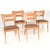 Champagne 1950s Heywood Wakefield Drop Leaf Dining Table & Four Chairs - Set of 5 For Sale - Image 8 of 12