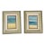 Pair of Abstract Mini Paintings Sunny Isles Brach Framed - For Sale