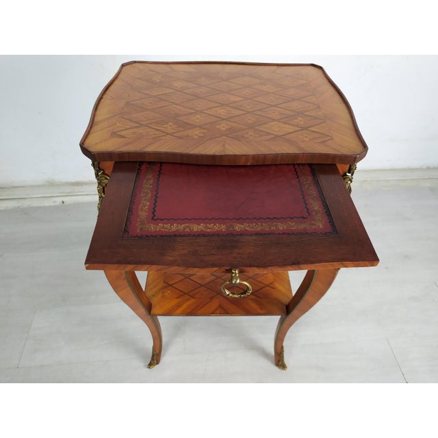 Louis XV Marquetry Side Table, 1950s For Sale - Image 18 of 18