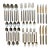 1980s Candellabra Woven Stainless Dinnerware Set by Cambridge Silver - 38 PCS For Sale