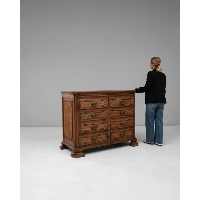 19th Century French Baroque Oak Chest of Drawers For Sale In Greensboro - Image 6 of 18