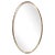 Mid-Century Modernist Oval Mirror With Polished Brass Frame For Sale