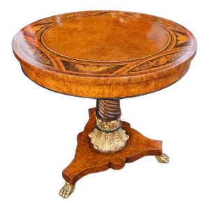 Neoclassical Style Center Table With Marquetry Top by Rho Mobili D' Epoca, Italy