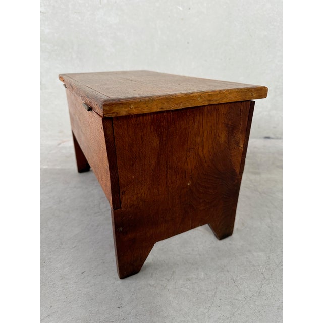 Stool in Oak with Storage For Sale - Image 5 of 8