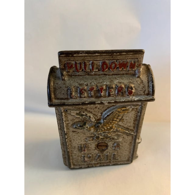 Shabby Chic Antique Post Office Mail Box Still Bank For Sale - Image 3 of 8