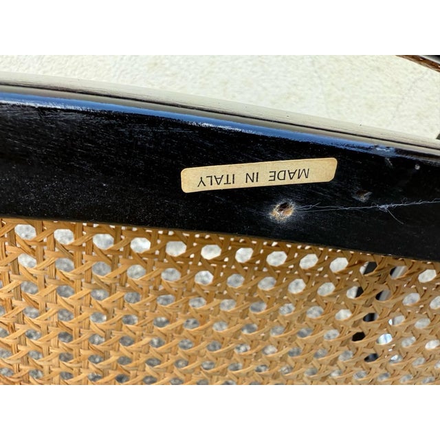 Wood Mid 20th Century Pair of Marcel Breuer Cesca Style Black and Chrome Chair With Caned Seat and Back by Cidue For Sale - Image 7 of 11