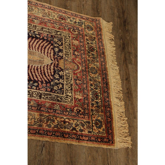 Persian Hand Knotted Prayer Rug For Sale - Image 10 of 18