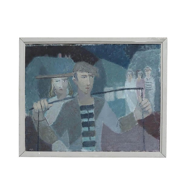 1950s Fish Hawkers, 1950, Oil on Canvas For Sale - Image 5 of 5