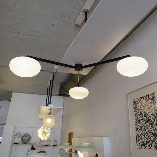 Metal Nl-3 Flushmount Chandelier by Gallery L7 For Sale - Image 7 of 12