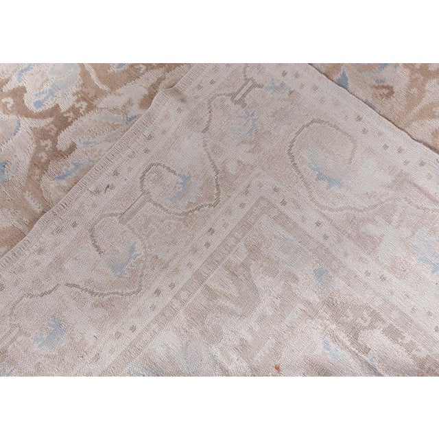 Textile Alhambra Design Beige and Blue Handmade Wool Rug by Doris Leslie Blau For Sale - Image 7 of 7