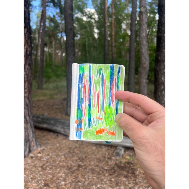 "The Rain Wakes Me Up Every Hour" Large Semi-Abstract Forest Painting by Simon Findlay For Sale - Image 6 of 18