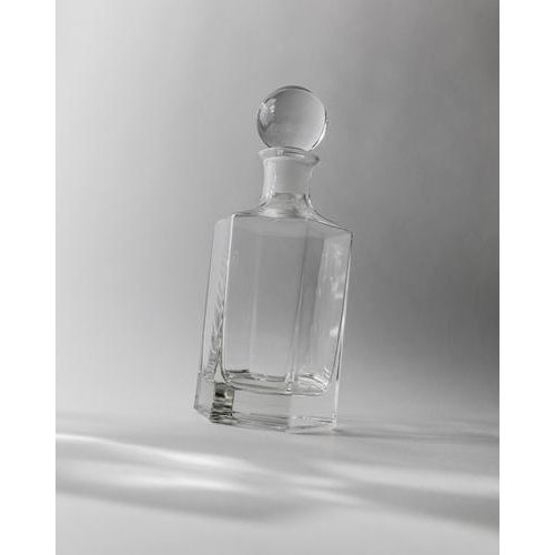 Glass Vintage Hexagonal Glass Decanters with Sphere Stoppers, 1970s, Set of 2 For Sale - Image 7 of 11