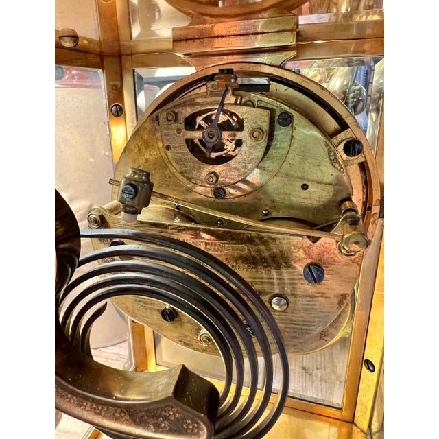 Gold Vintage Ansonia Brass Mantle Clock For Sale - Image 8 of 9