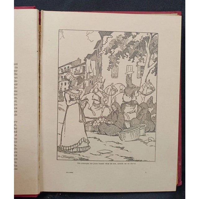 Red Vintage 1950 Book - Mérimée's Colomba, Illustrated by Pierre Rousseau For Sale - Image 8 of 10